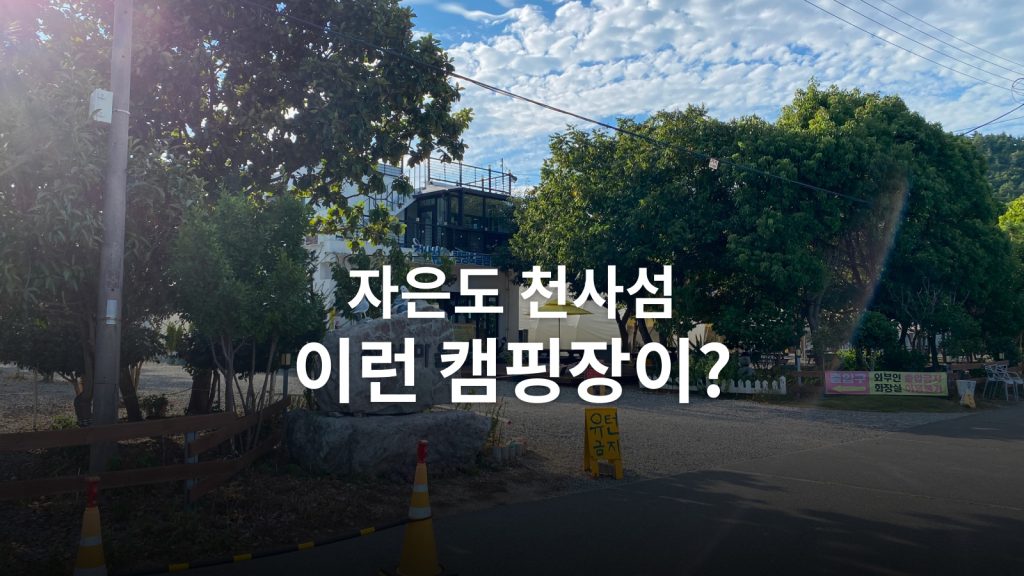 자은도 천사섬 이런 캠핑장이?