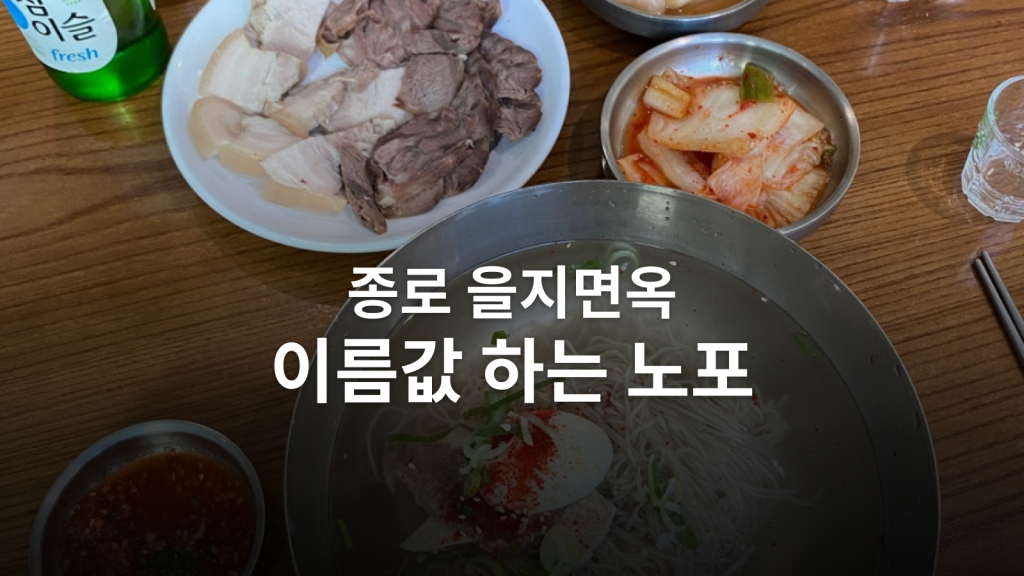 종로 을지면옥 후기ㅣ필동면옥과 닮았지만, 짭짤한 육수와 쫄깃한 면발 대표 이미지