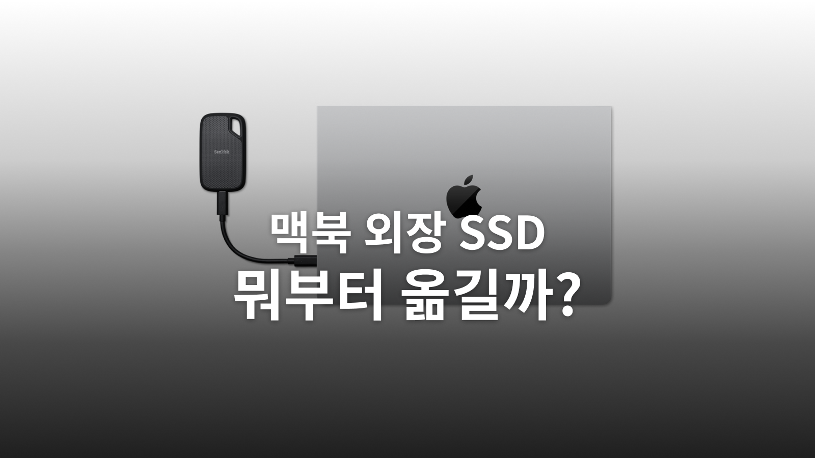 맥북 외장 SSD로 옮길 것: 일반 파일·앱·사진·Logic의 조건