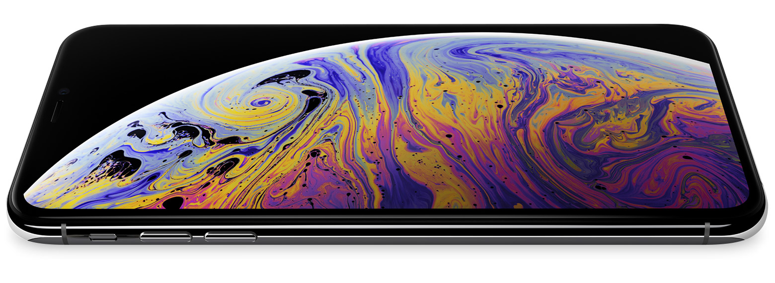 OLED 설명에 쓰인 iPhone XS 공식 제품 사진.