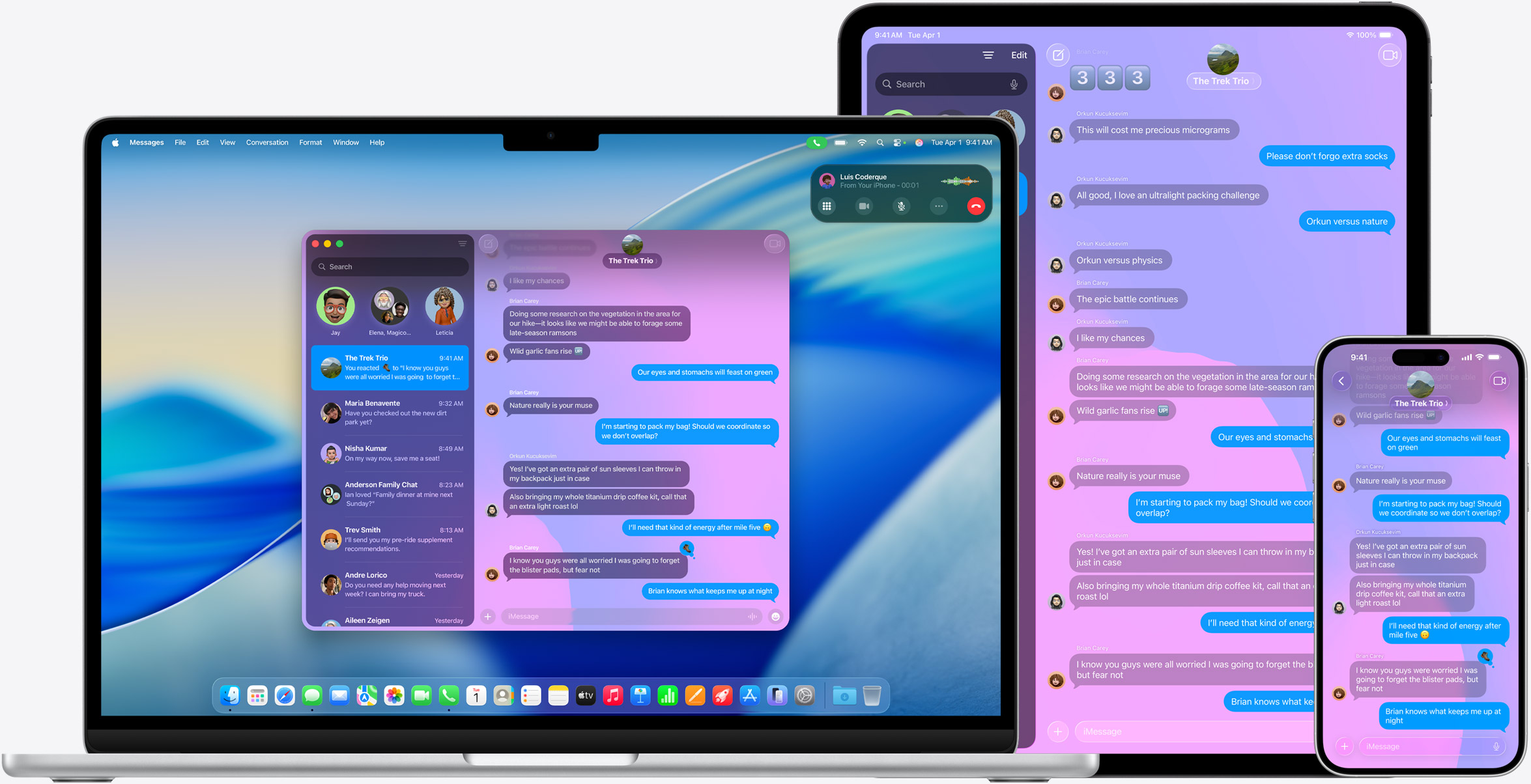 MacBook과 iPhone에서 이어 쓰는 전화·문자 기능.