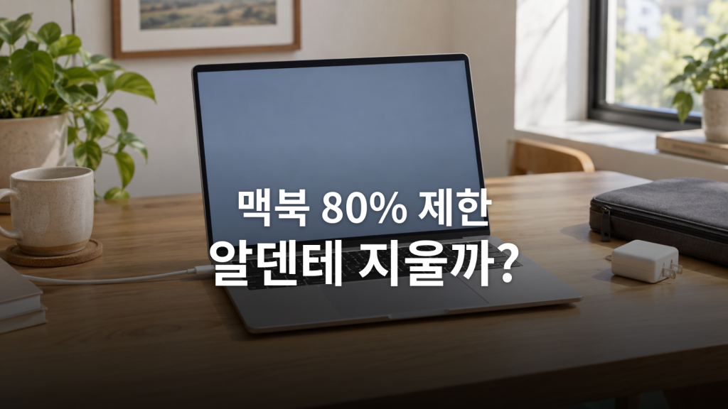 맥북 80% 충전 한도와 AlDente: 내장 기능으로 충분한 경우