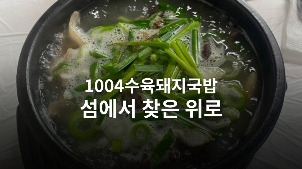 안좌도 1004수육돼지국밥 후기ㅣ맑은 국물의 만 원 순대국밥 대표 이미지