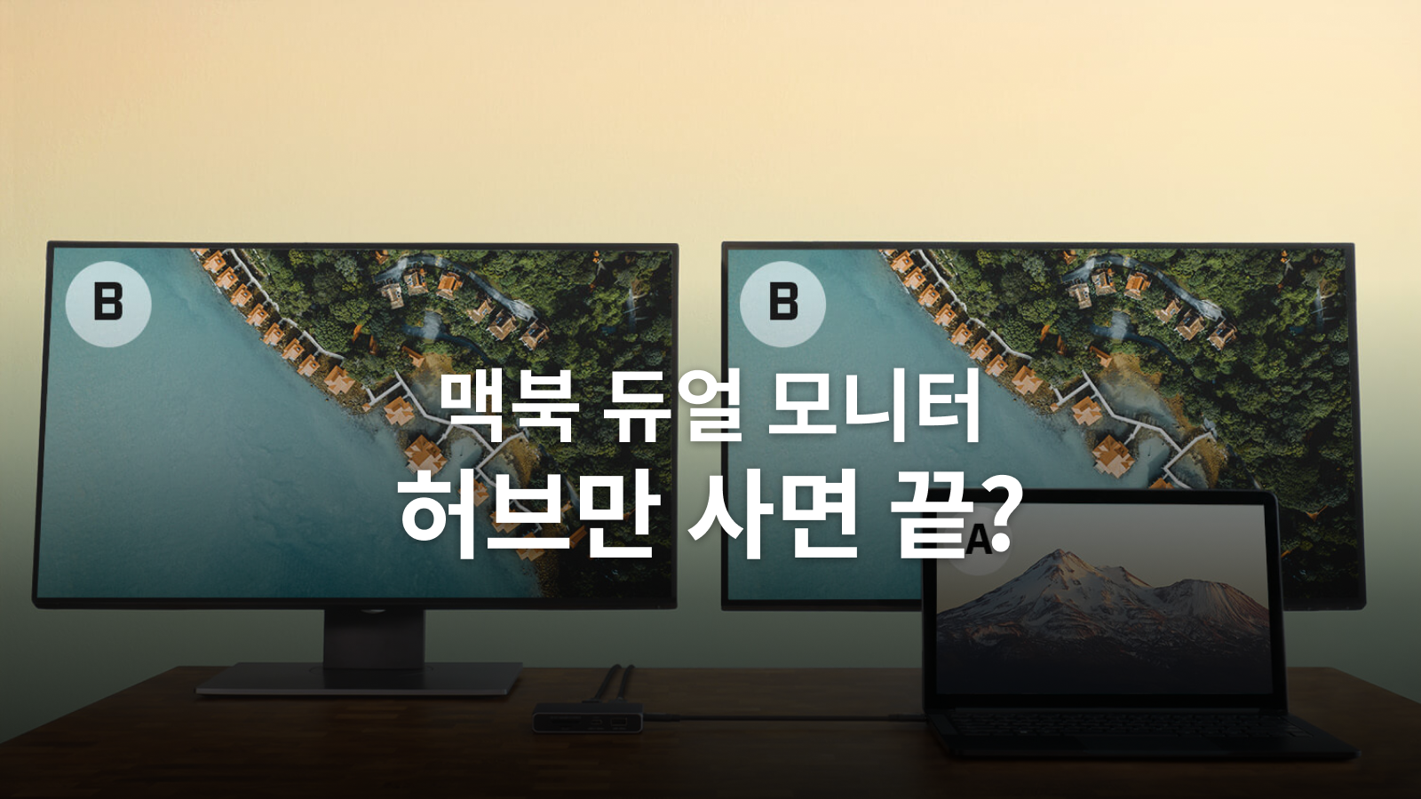 맥북 듀얼 모니터, HDMI 두 개 달린 허브면 될까?